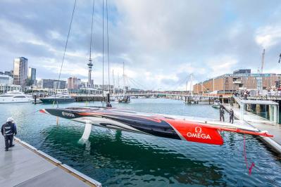 Emirates Team New Zealand Boat Launch Te Aihe (Dolphin), Americas Cup 2021